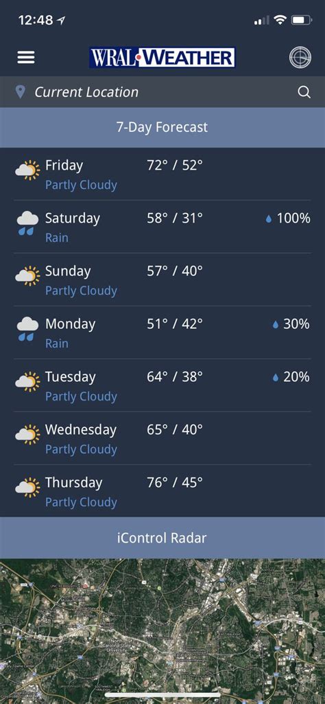 wral weather forecast